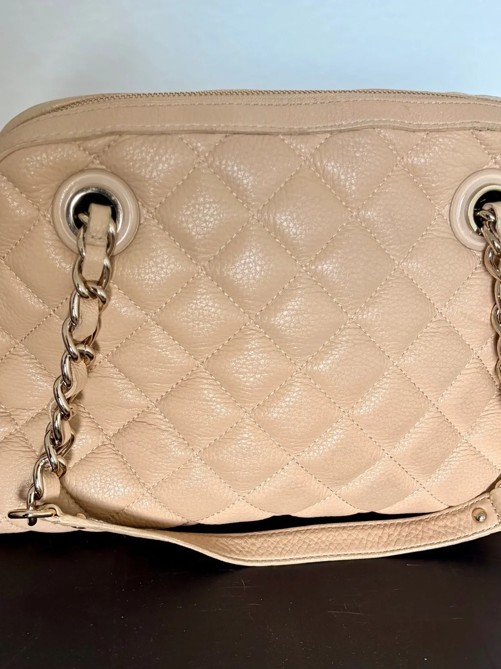 kate spade Quilted Leather Shoulder Bag - Nude- Used